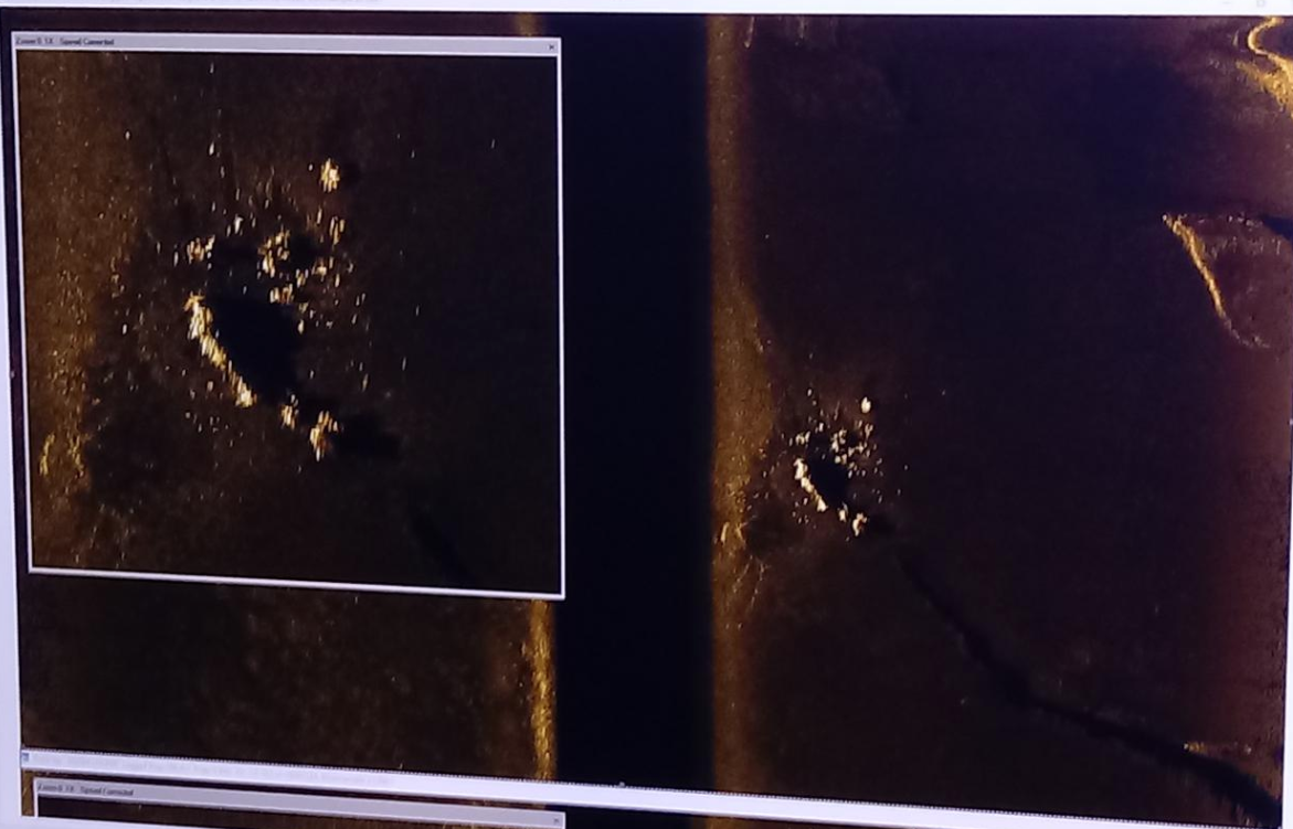 Sea Bottom Imagery of the sea floor debris field consisting of the remains of the Argentinian submarine San Juan, located by Ocean Infinity in November 2018.